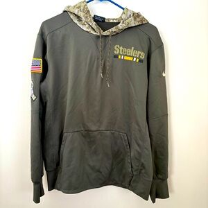 Nike 2017 Pittsburgh Steelers Salute to Service OnField Hoodie Sweatshirt M Camo